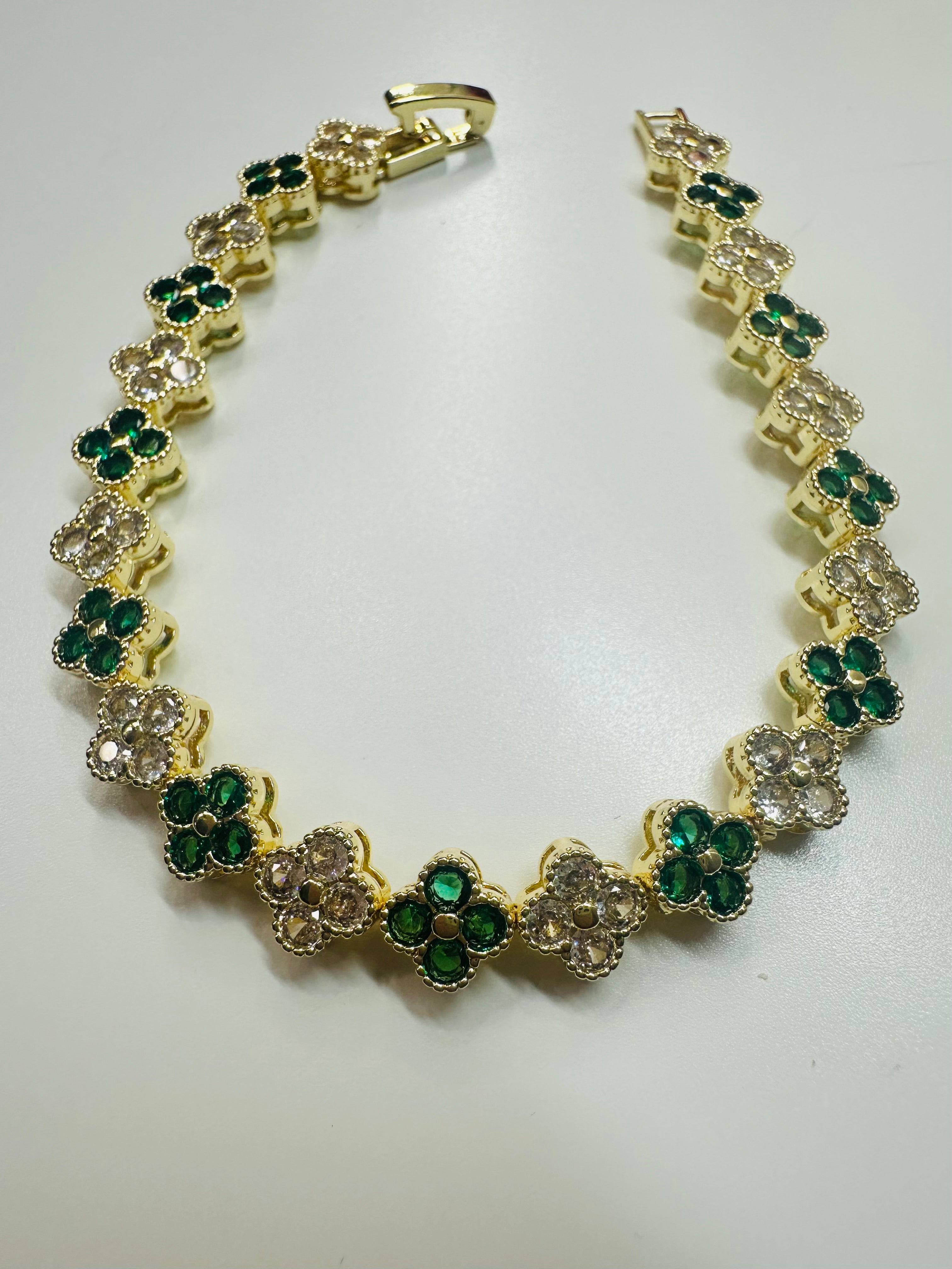 Flower zirconia crystal bracelets