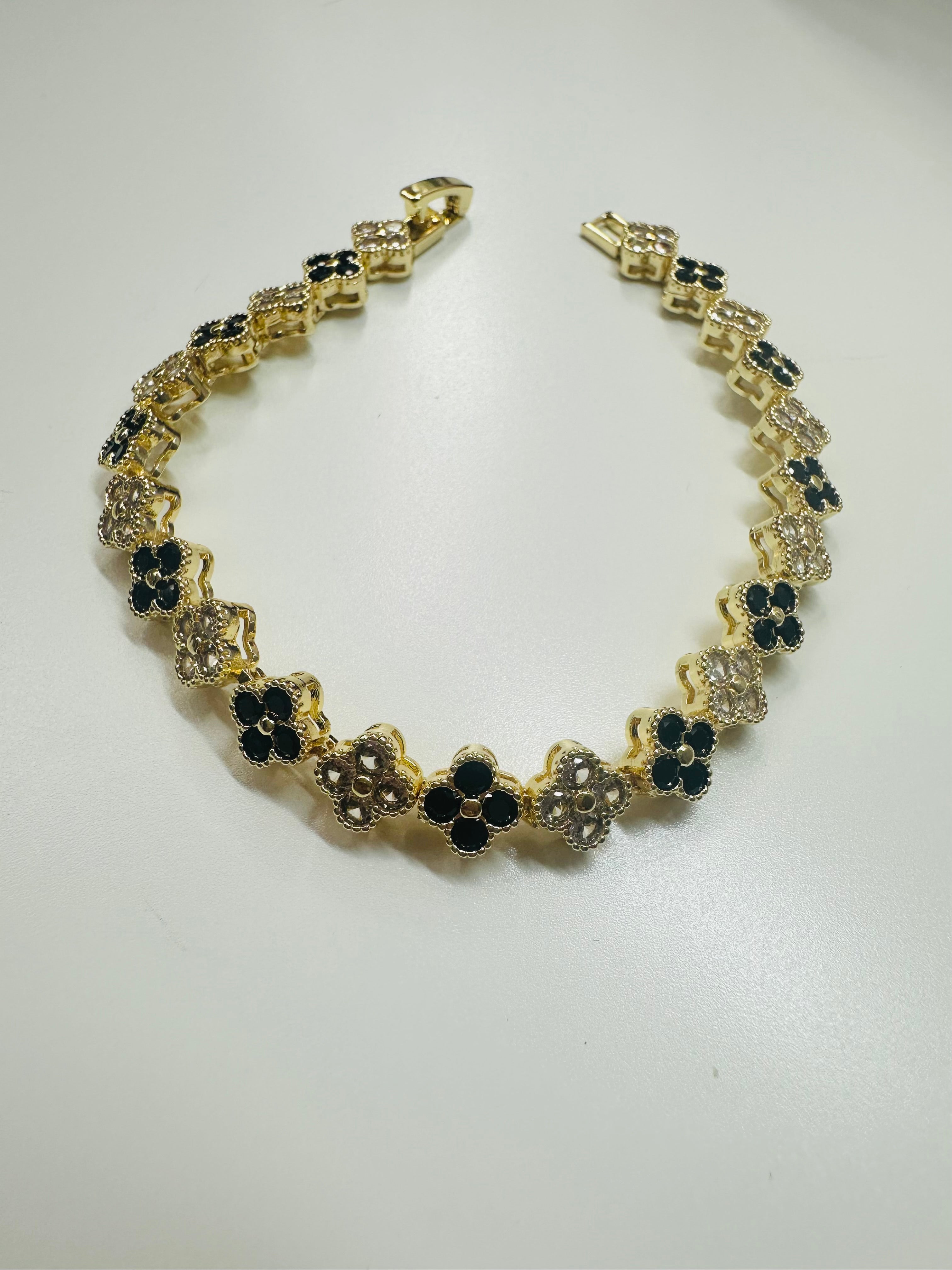 Flower zirconia crystal bracelets