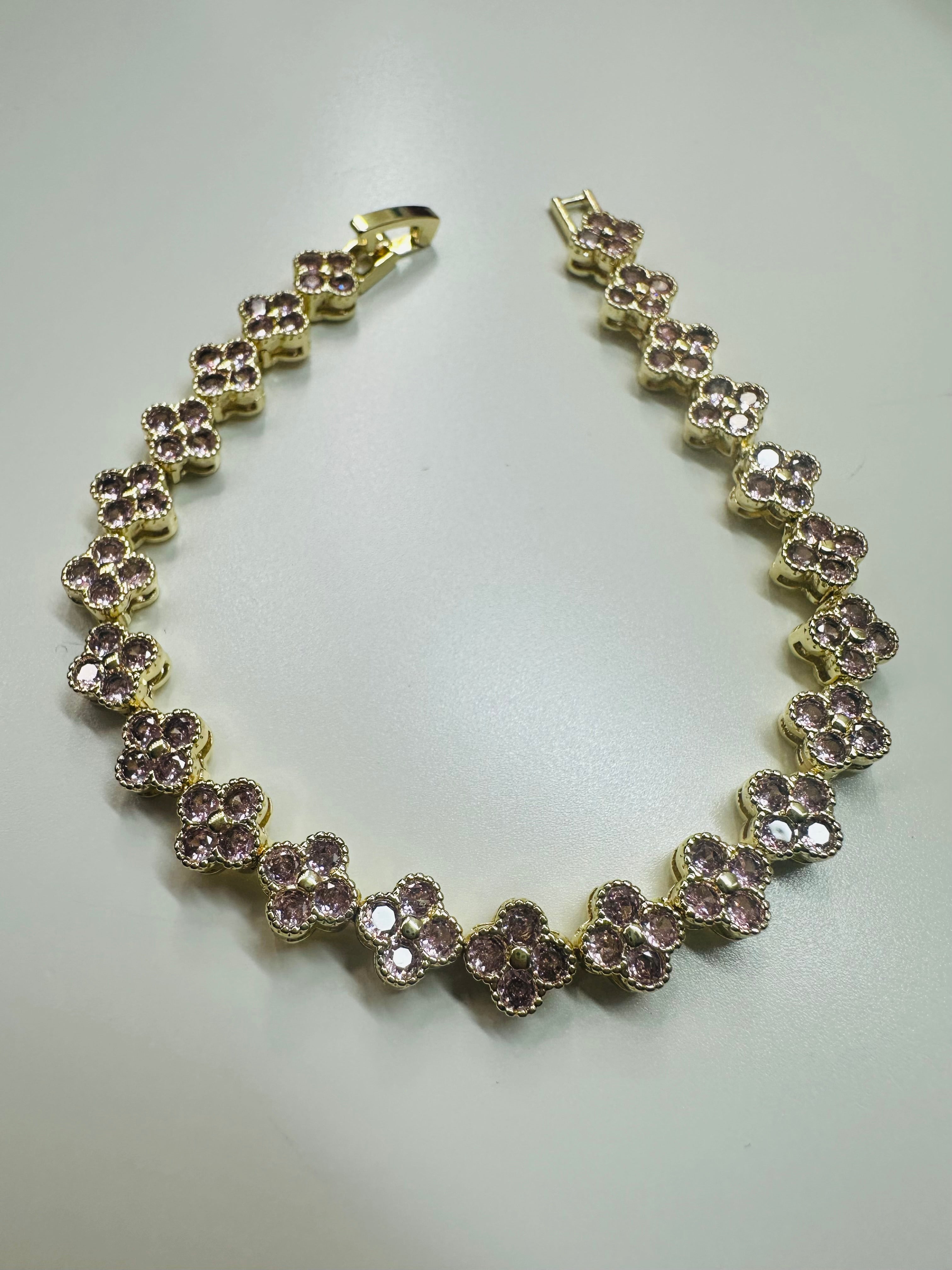 Flower zirconia crystal bracelets
