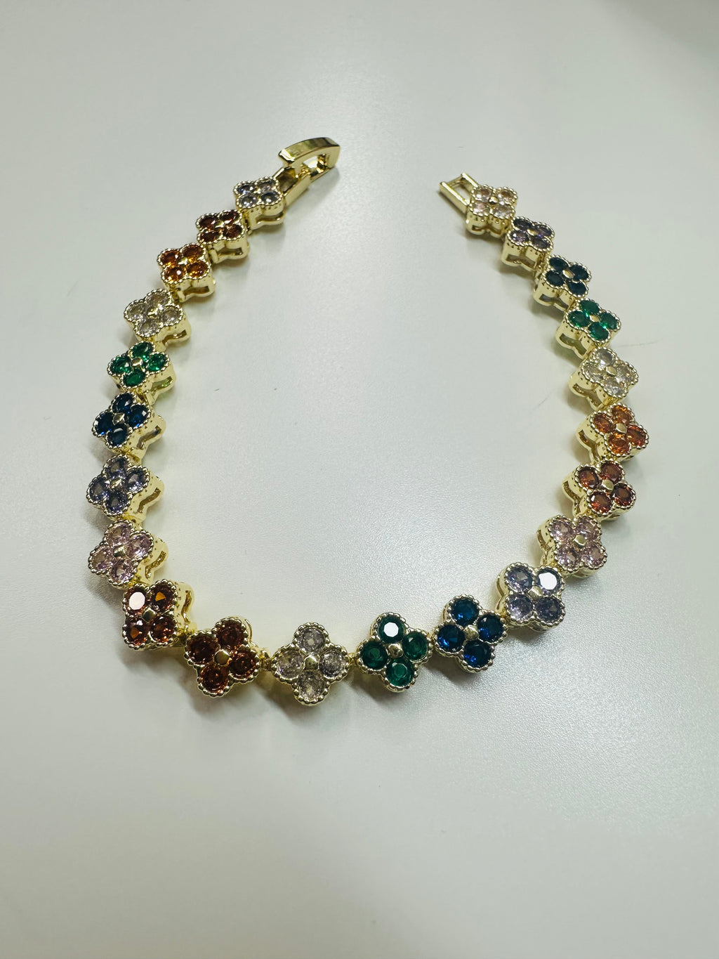 Flower zirconia crystal bracelets