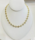 Flower crystal zirconia necklace